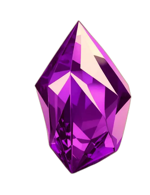 third purple shiny crystal