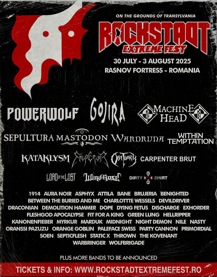 Lineup for Rockstadt Extreme Fest 2025