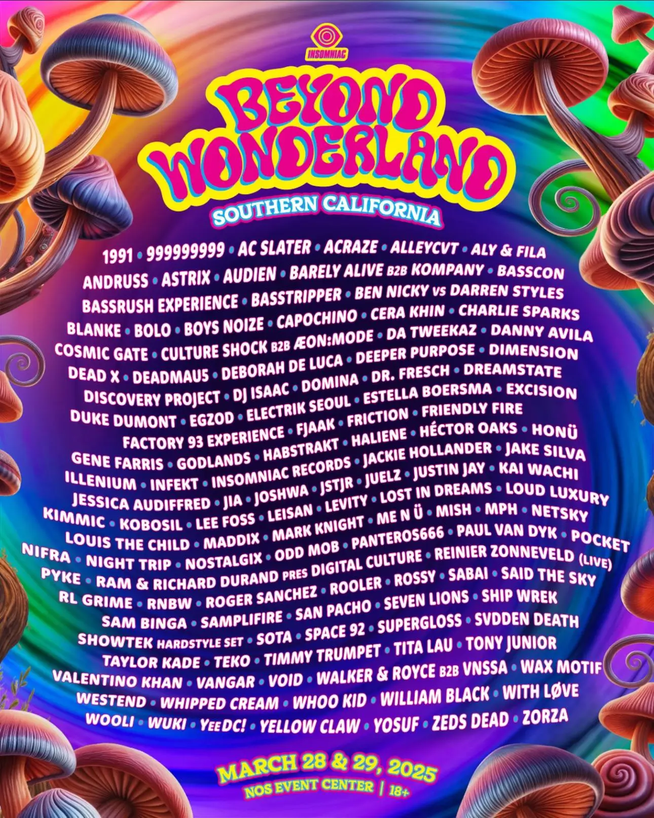 Beyond Wonderland SoCal Lineup 2025