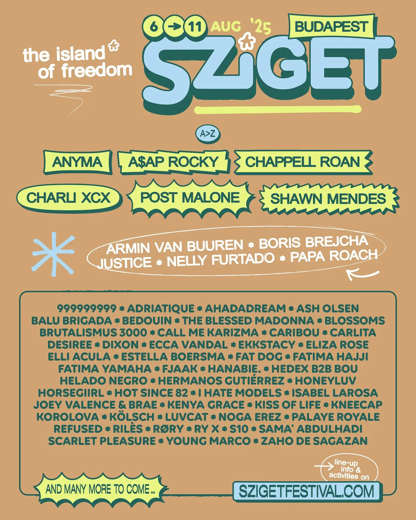 Sziget Festival 2025: Full Lineup and Highlights