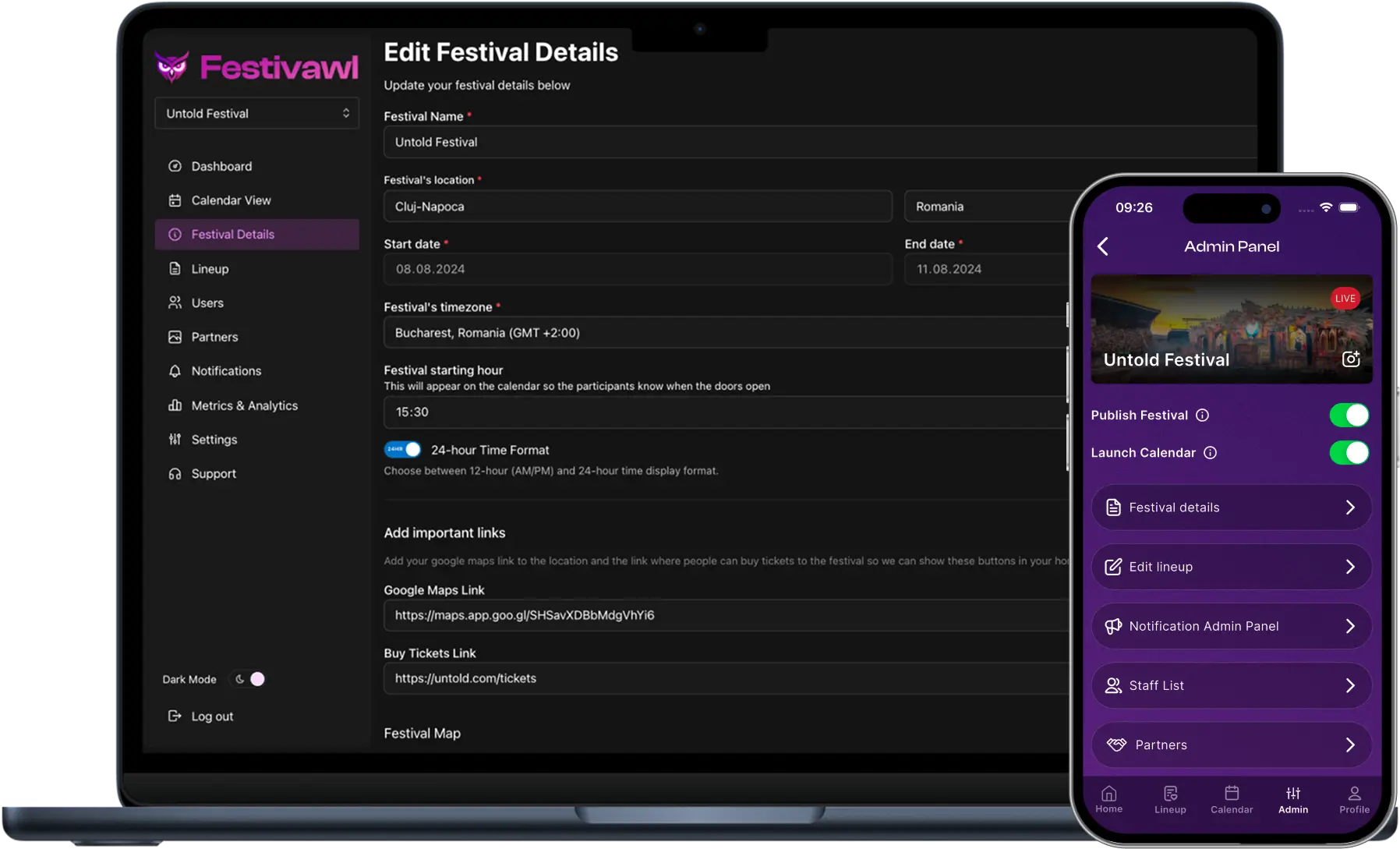 Festivawl-Admin-App