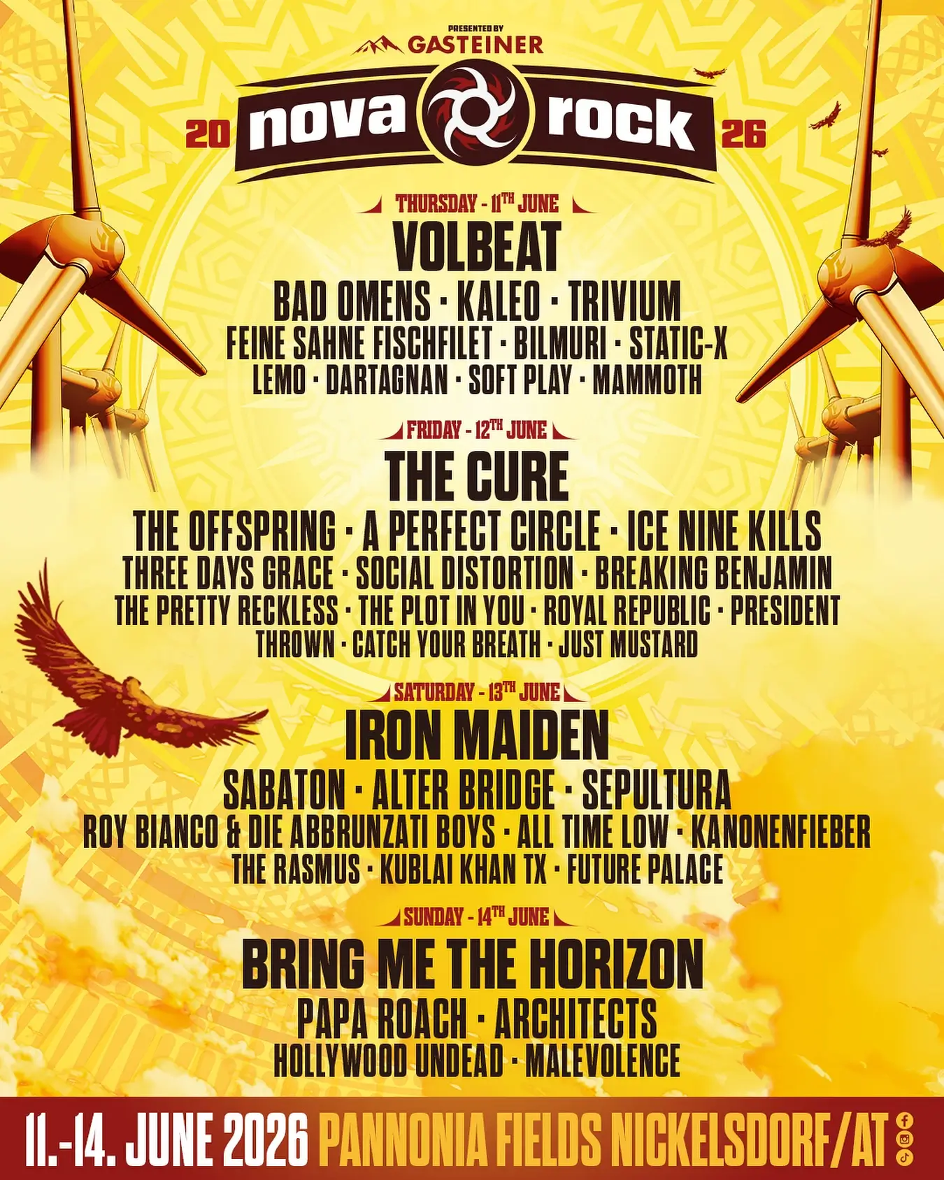 Nova Rock 2026 Lineup