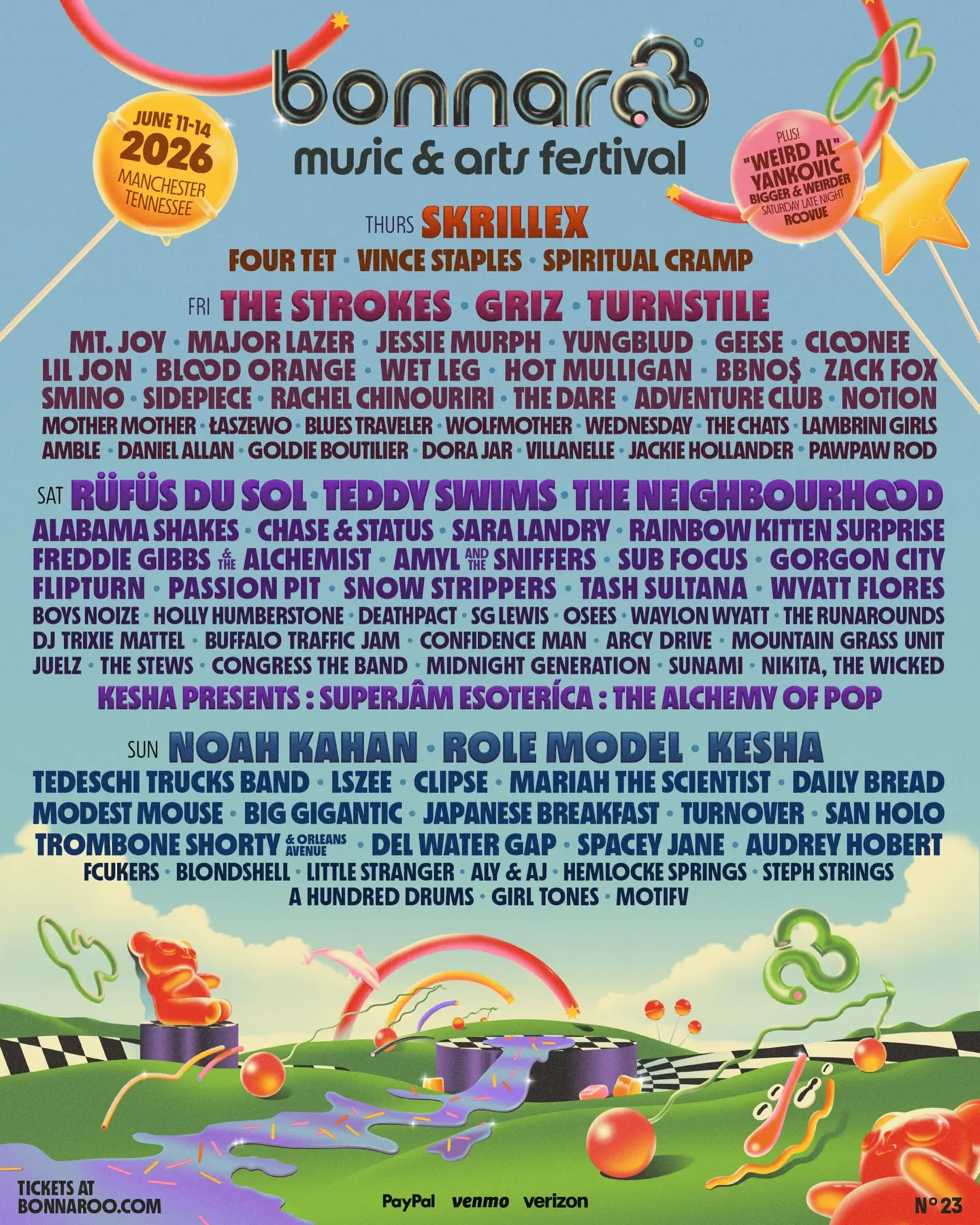 Bonnaroo 2026 Lineup