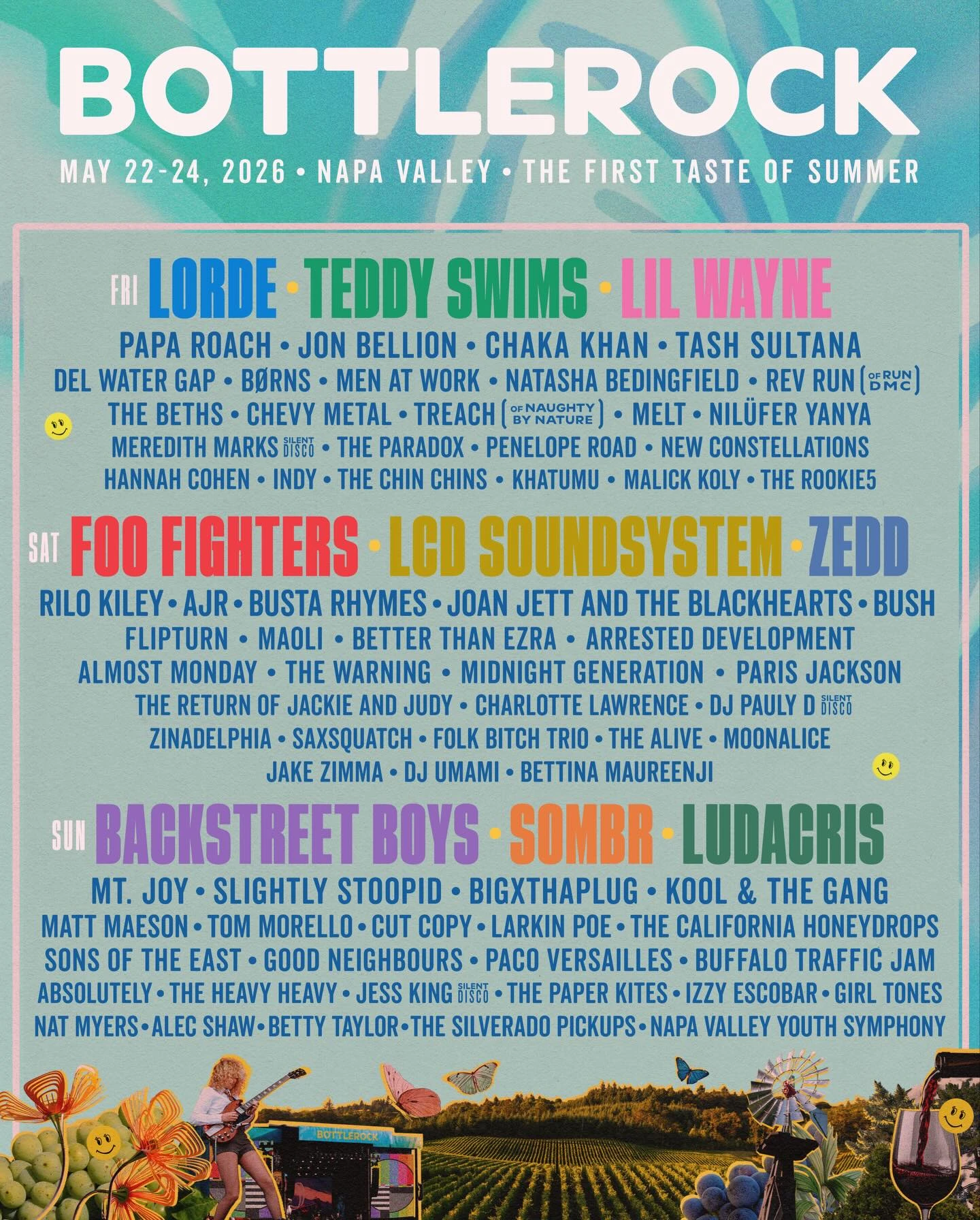 BottleRock Napa Valley 2026 Lineup