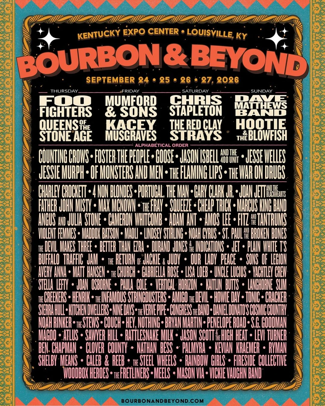 Bourbon & Beyond 2026 Lineup