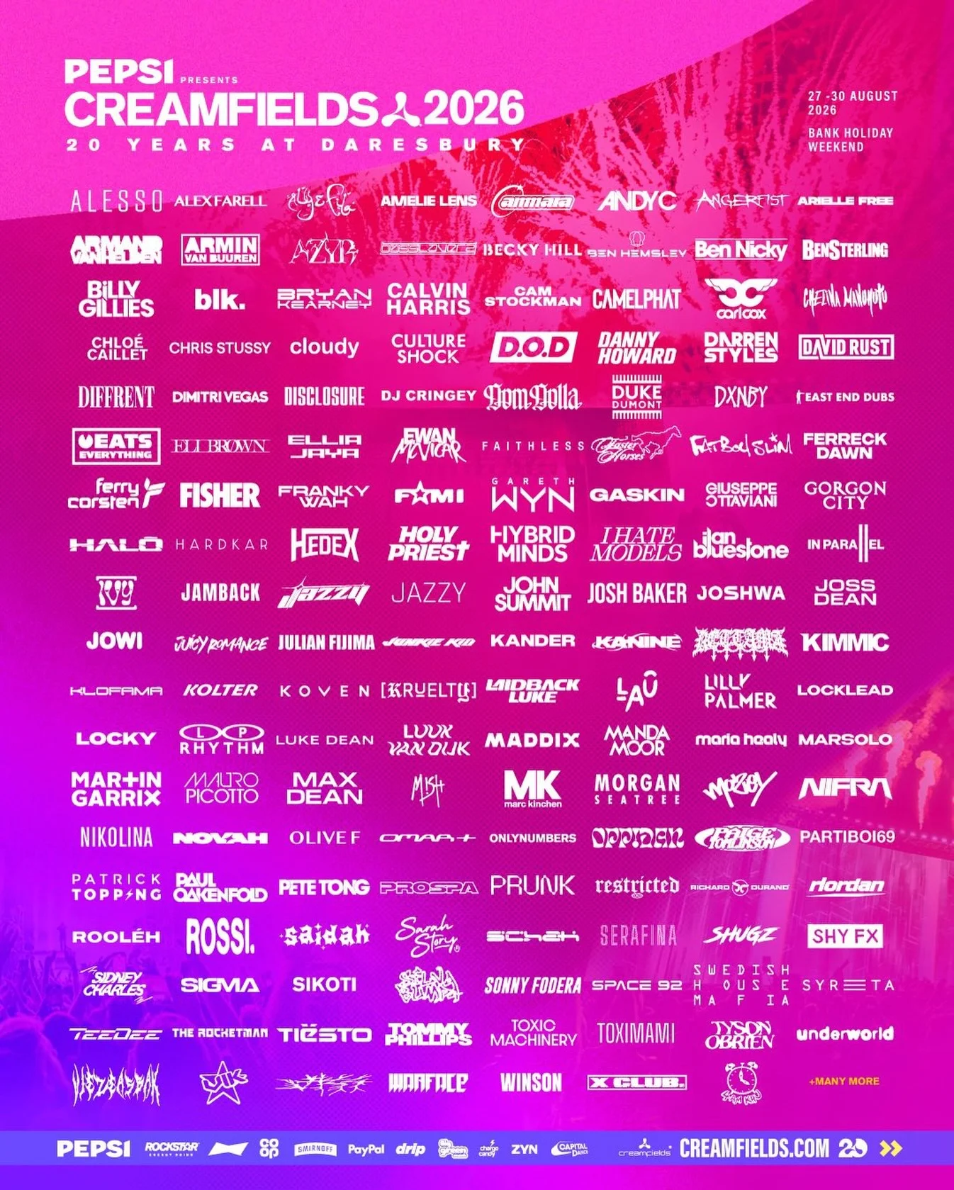 Creamfields 2026 Lineup