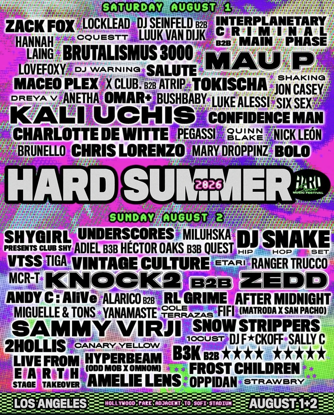 HARD Summer 2026 Lineup