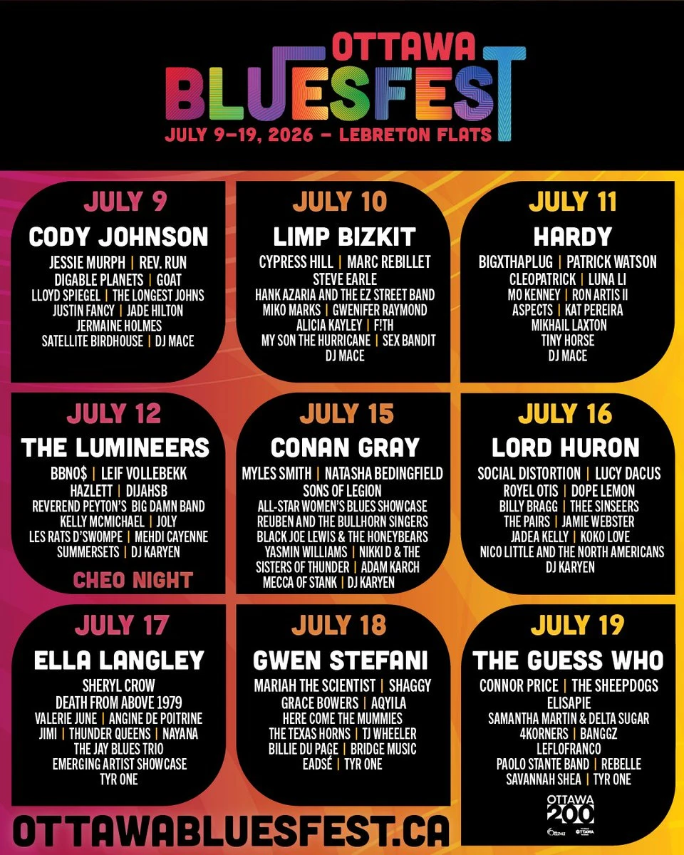 Ottawa Bluesfest 2026 Lineup