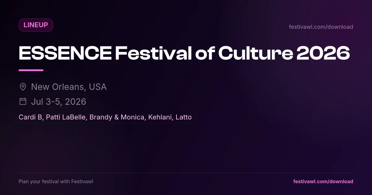 Essence Festival of Culture 2026: Cardi B, Patti LaBelle and Brandy & Monica Lead the First Wave