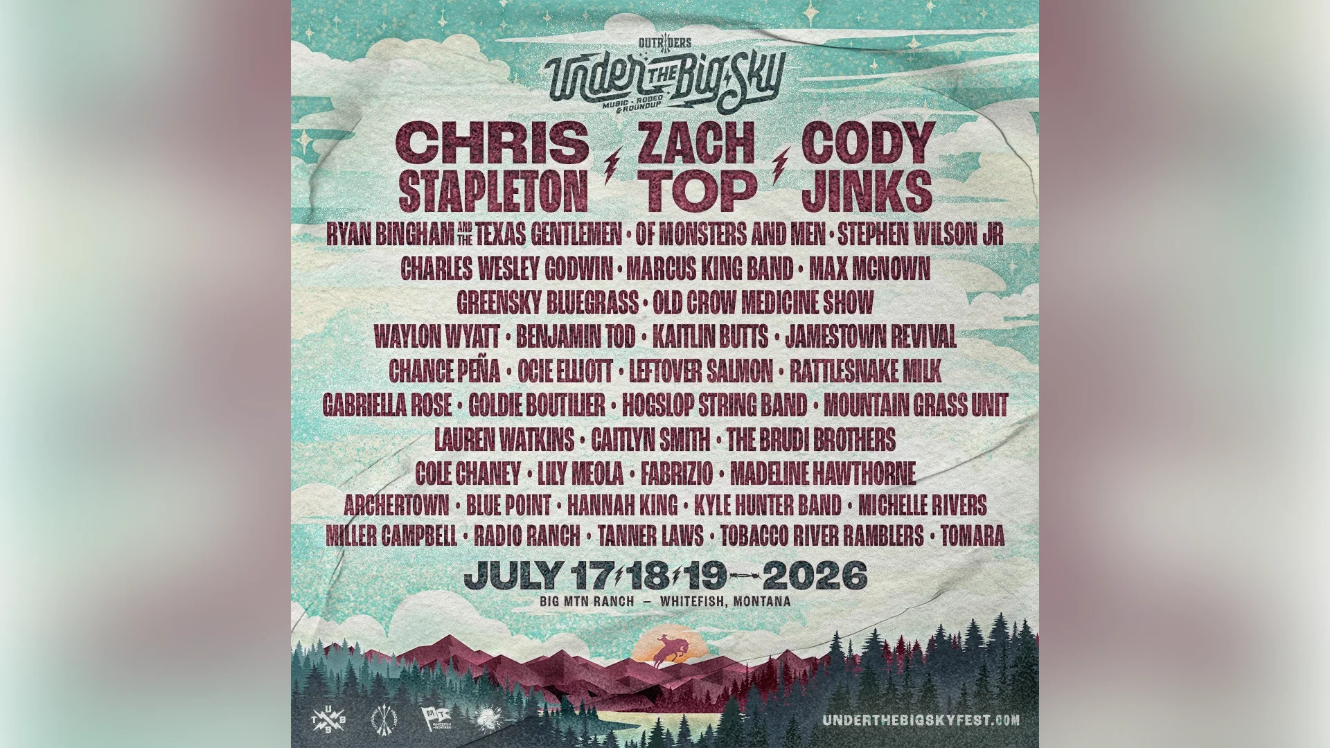 Under the Big Sky Lineup