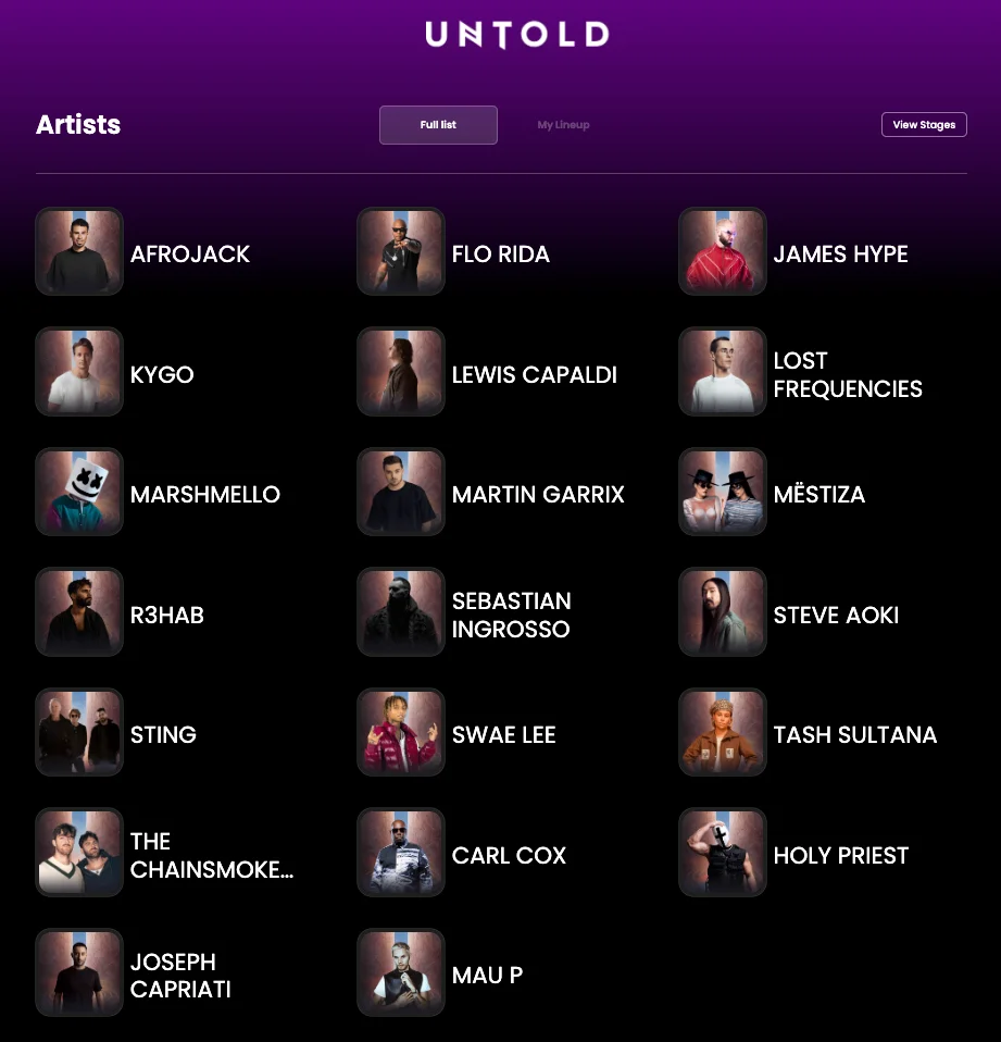 UNTOLD 2026 Phase 1: Martin Garrix, Kygo, Sting and Carl Cox Lead First Wave