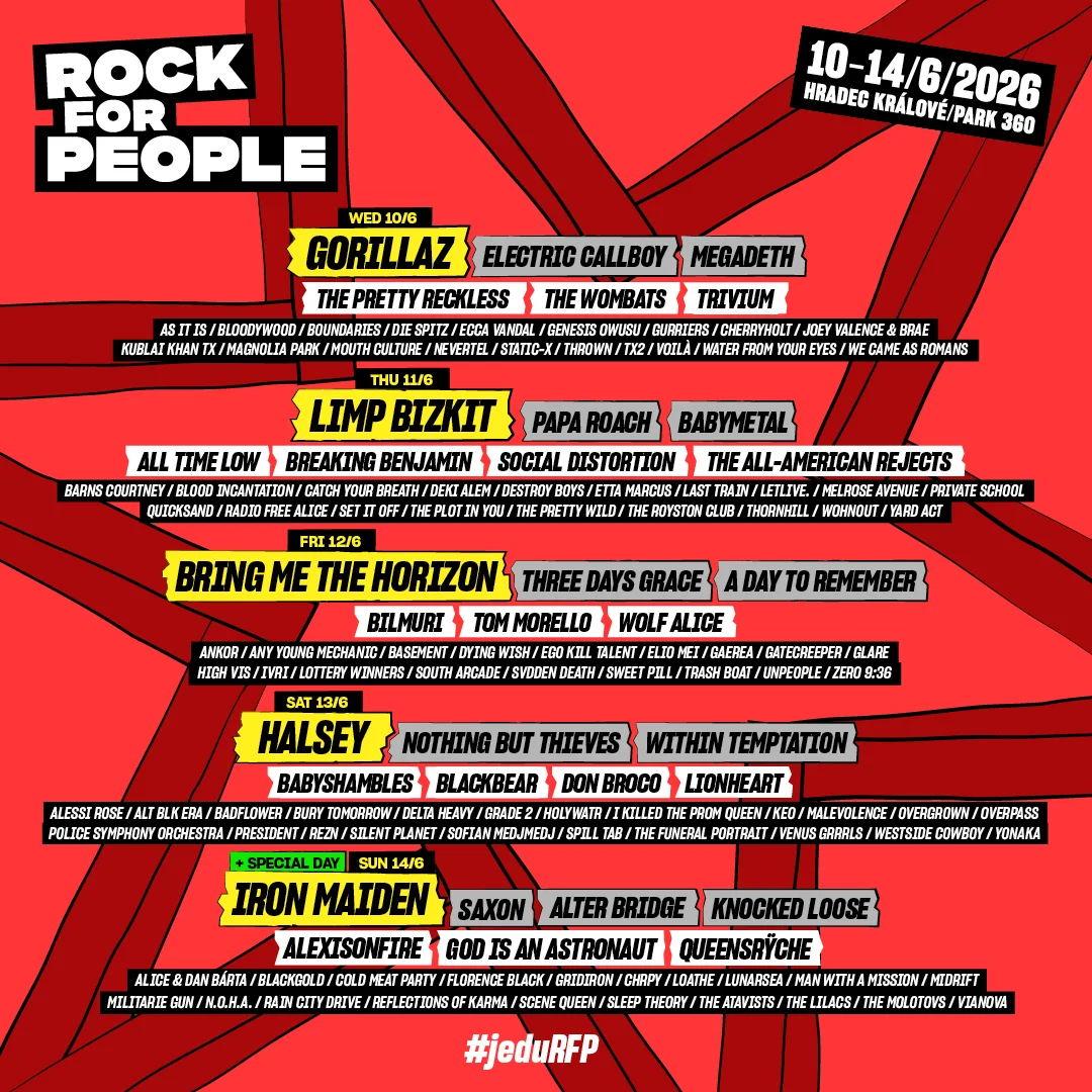Rock for People 2026: Halsey, Gorillaz, Iron Maiden and Bring Me The Horizon Lead Massive Czech Lineup