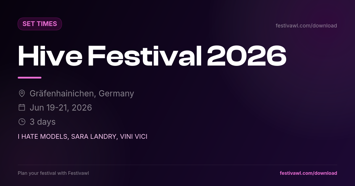 Hurricane Festival – Set Times 2026