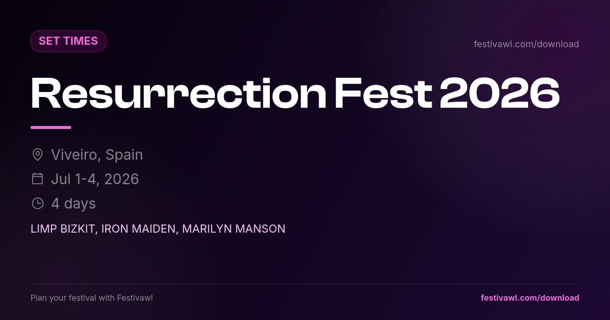 Resurrection Fest – Set Times 2026
