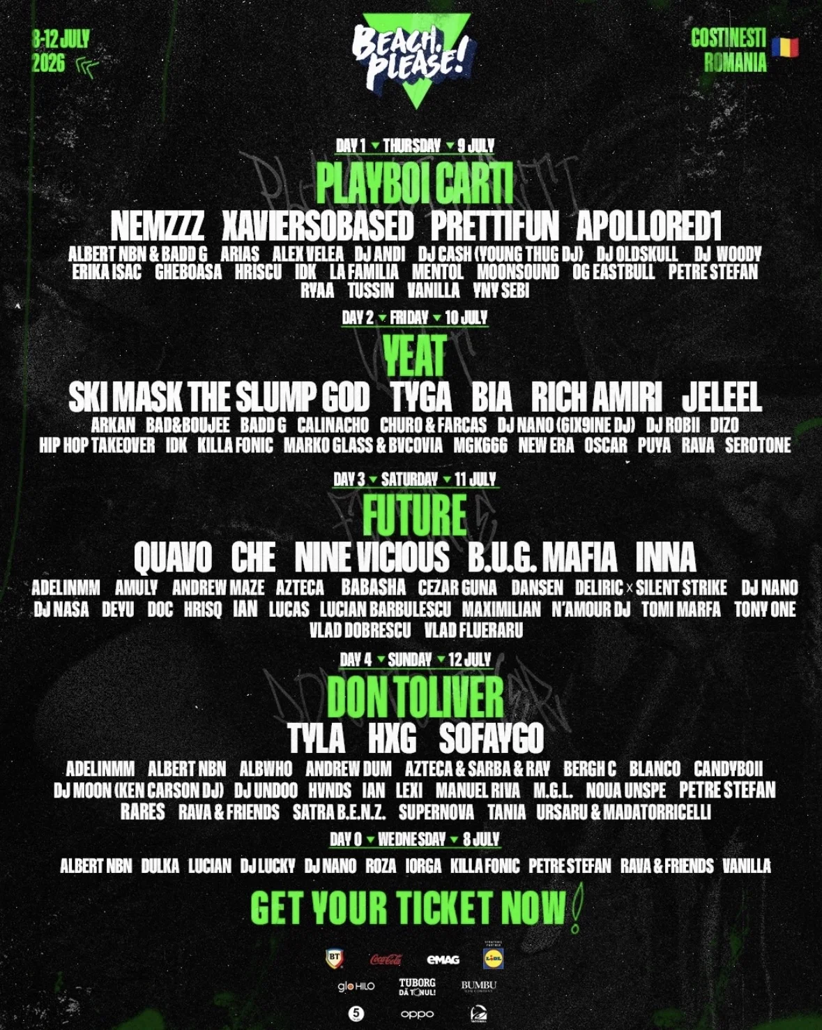 Beach, Please! 2026 Lineup