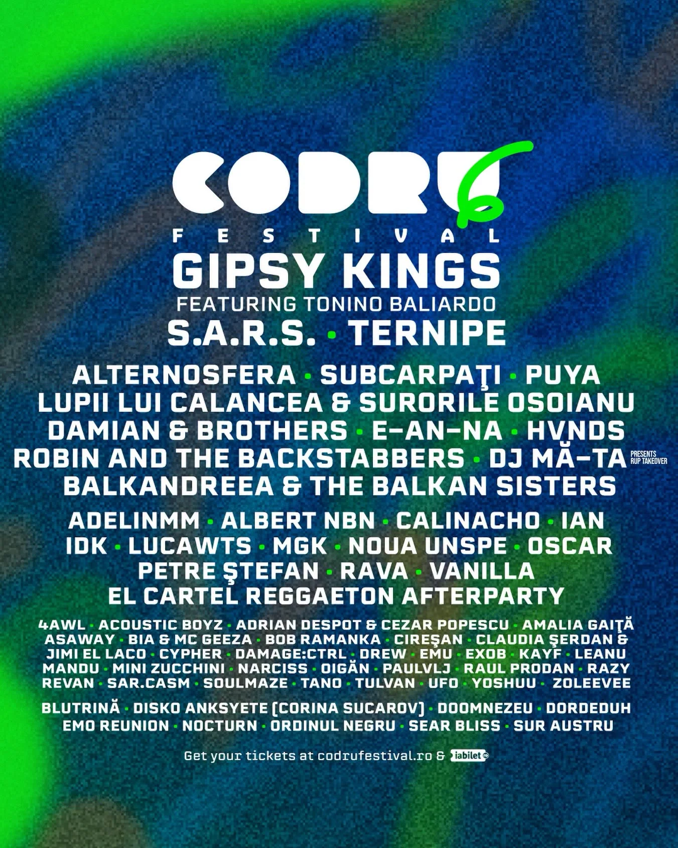 Codru Festival 2026 Final Lineup: Gipsy Kings, S.A.R.S. and Ternipe Lead CODRU 6