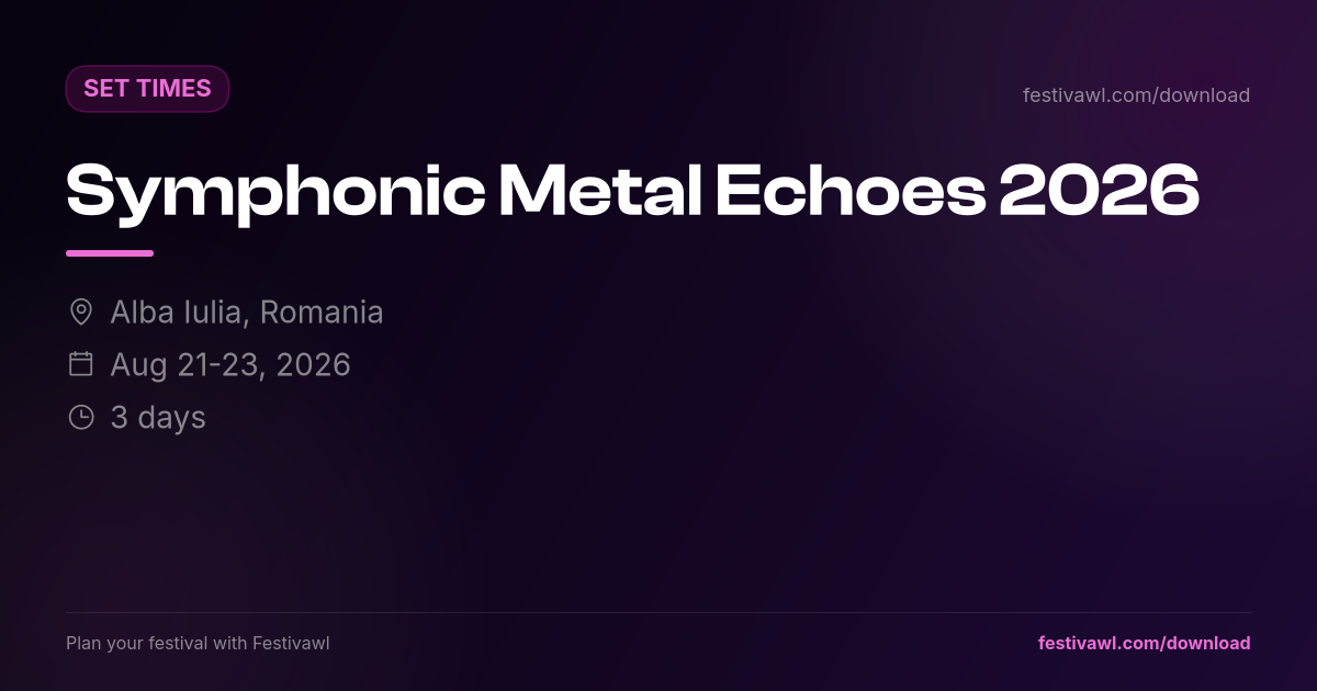 Symphonic Metal Echoes – Set Times 2026
