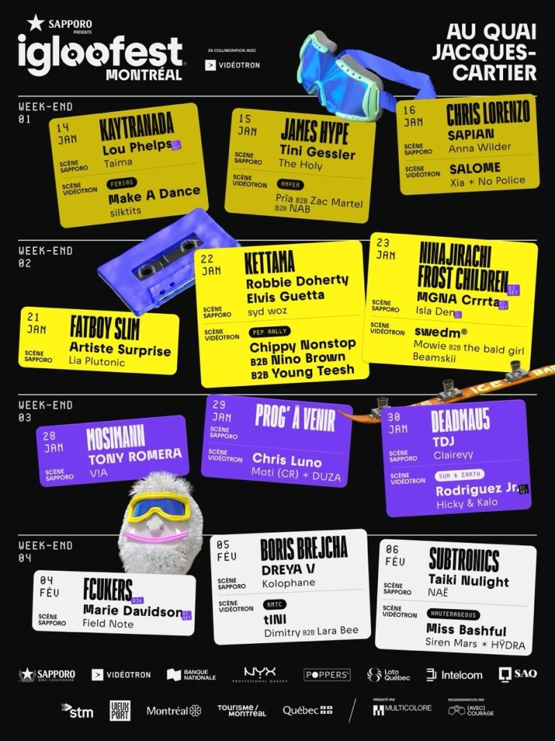 Igloofest Montreal 2027 Lineup